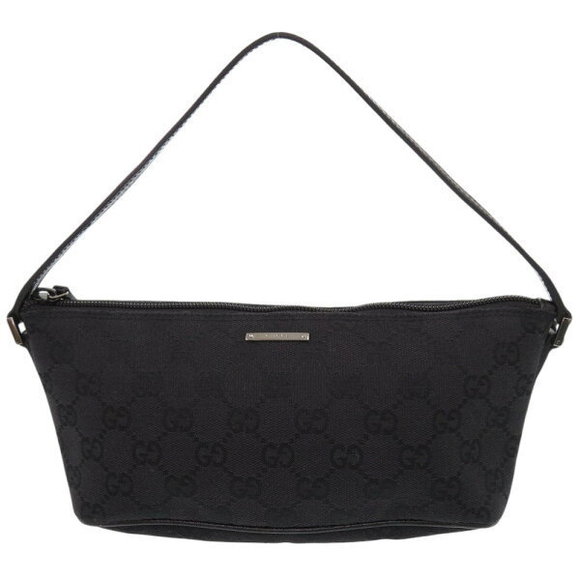 Gucci GG Canvas Black Accessory Pouch Handbag - Picture 1 of 9